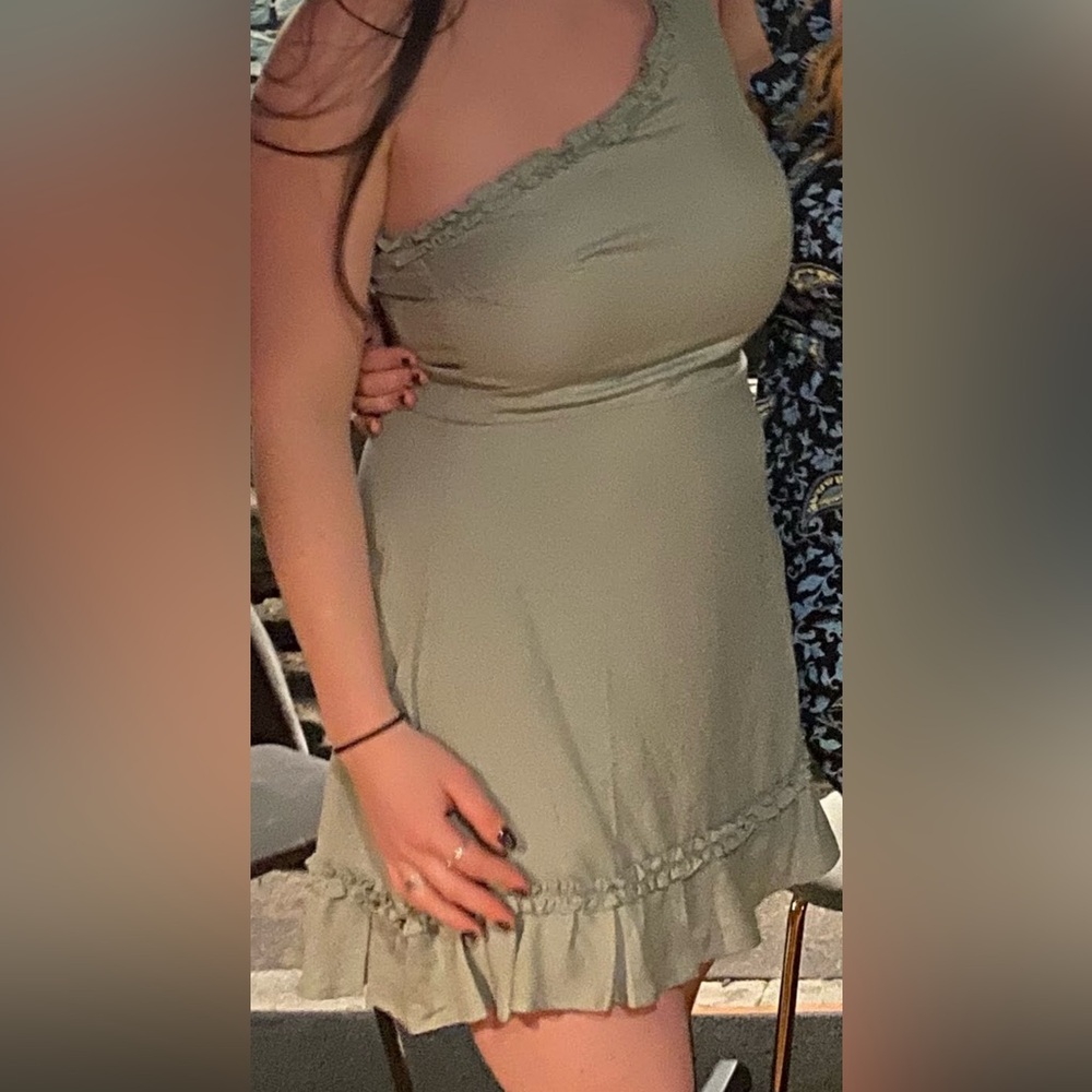 Francesca’s Collection One-Shoulder Ruffle Dress - Picture 6 of 6